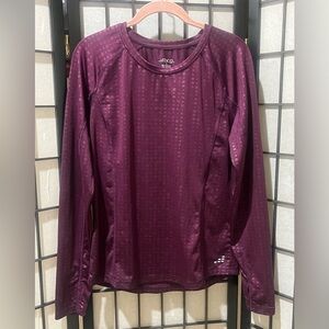 bcg Long Sleeve Performance Top - Berry Plum women size L